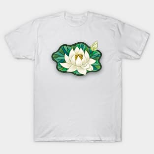 Minhwa: Little Lotus White (Korean traditional/folk art) T-Shirt